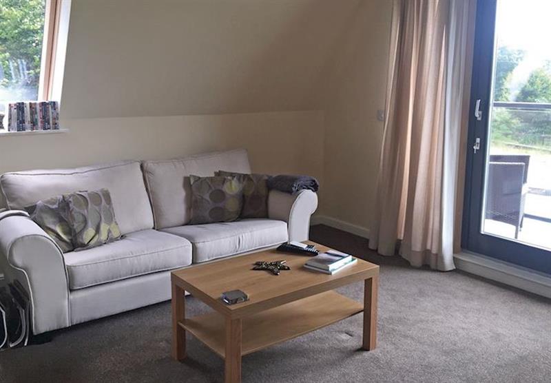 Living room in a typical Balmaha at Balmaha Lodges in Balmaha, Loch Lomond