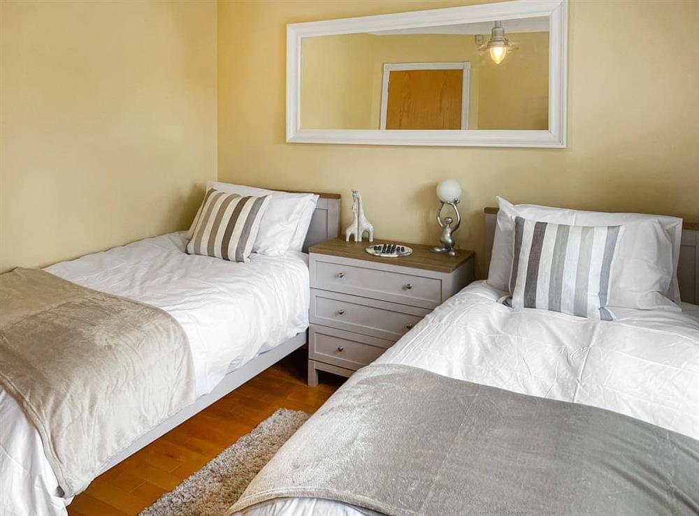 Twin bedroom at Bamburgh Cottage in Beadnell, Northumberland