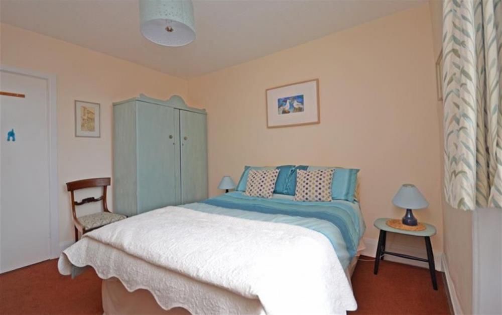 Comfy double bed at Banff in Lyme Regis