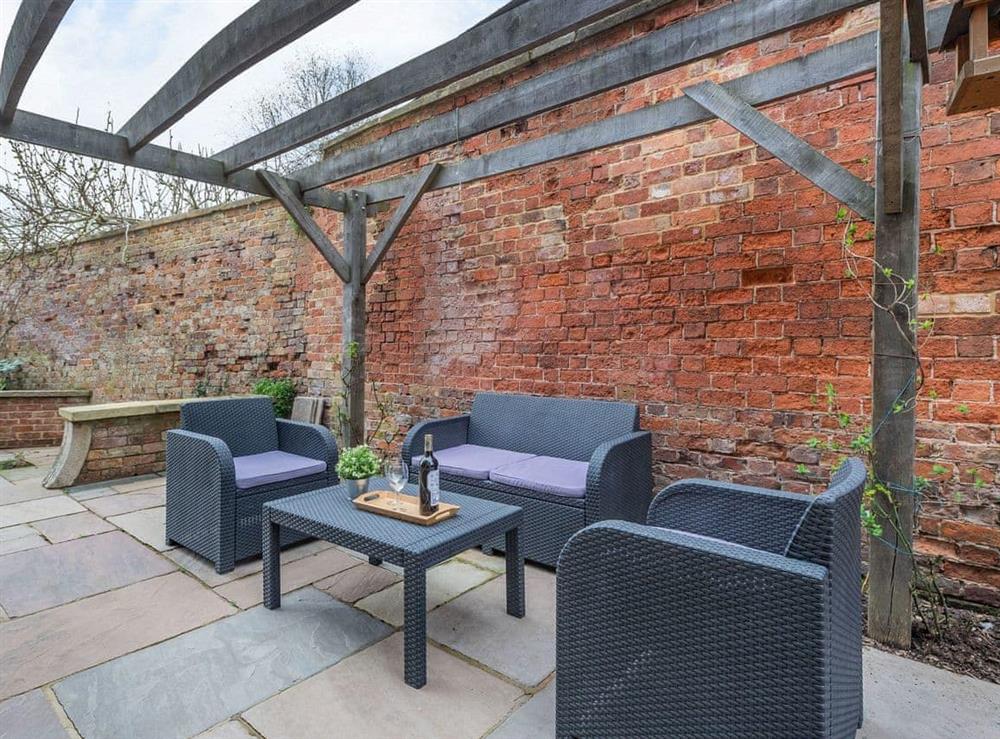 Patio at Bank Apartment in Newnham, near Lydney, Wigtownshire