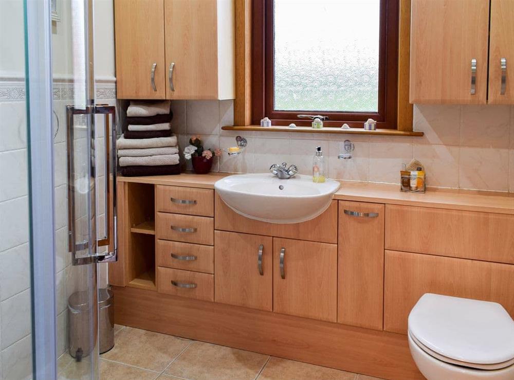 Shower room at Bankhead Cottage in Aberdour, near Edinburgh, Fife