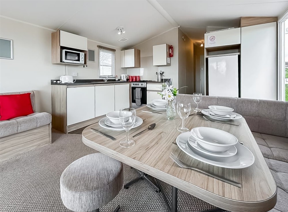 Open plan living space at Bankside 7 in Montrose, Aberdeenshire