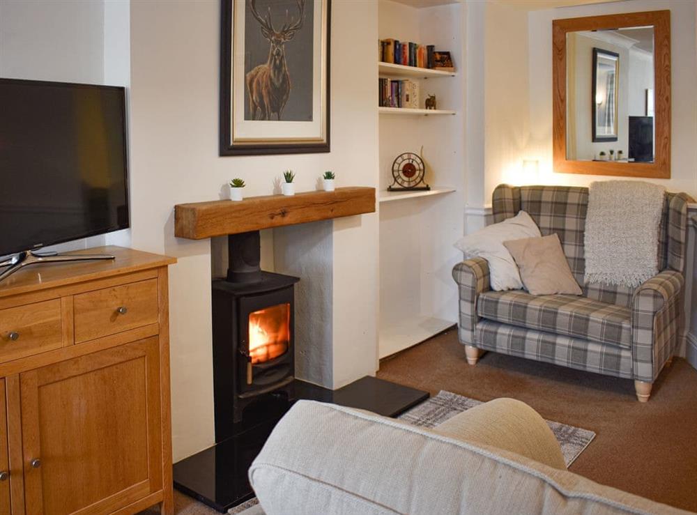 Living room with wood burner (photo 2) at Banner Rigg View in Windermere, Cumbria