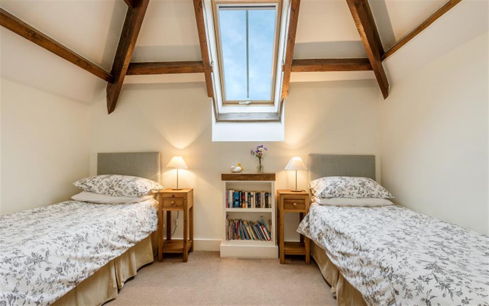 Twin bedroom can be made up to a King size at Bantam Cottage in Ottery St Mary