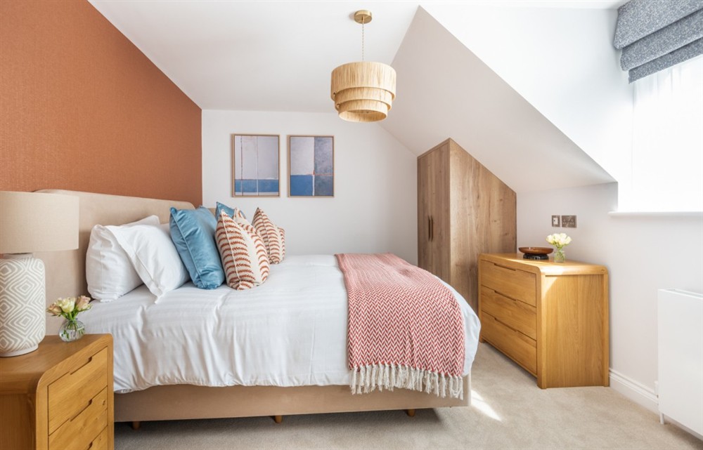 One of the bedrooms at Bantham Retreat in Thurlestone