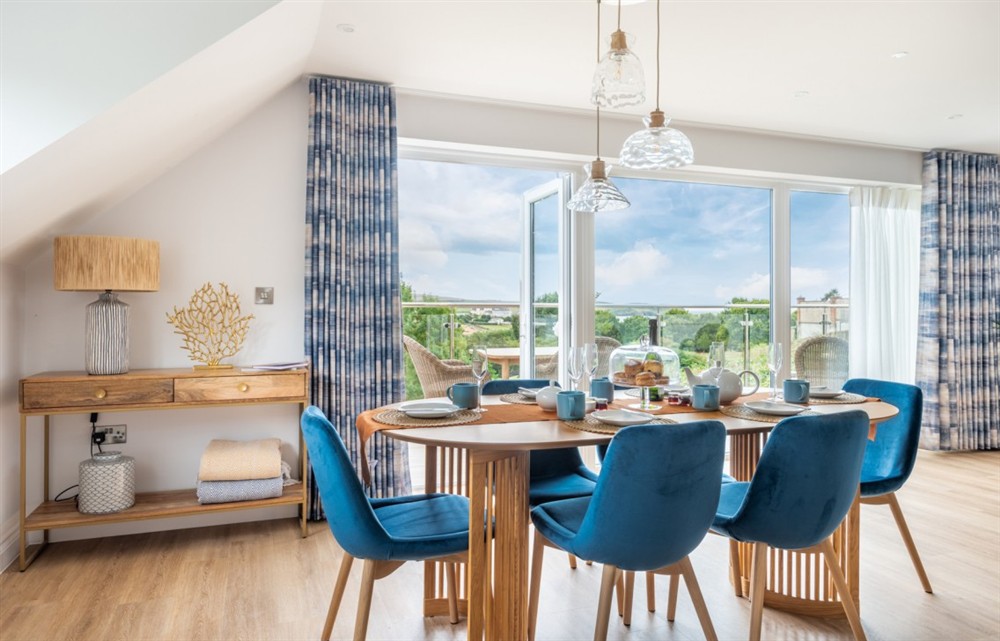 The dining room at Bantham Retreat in Thurlestone