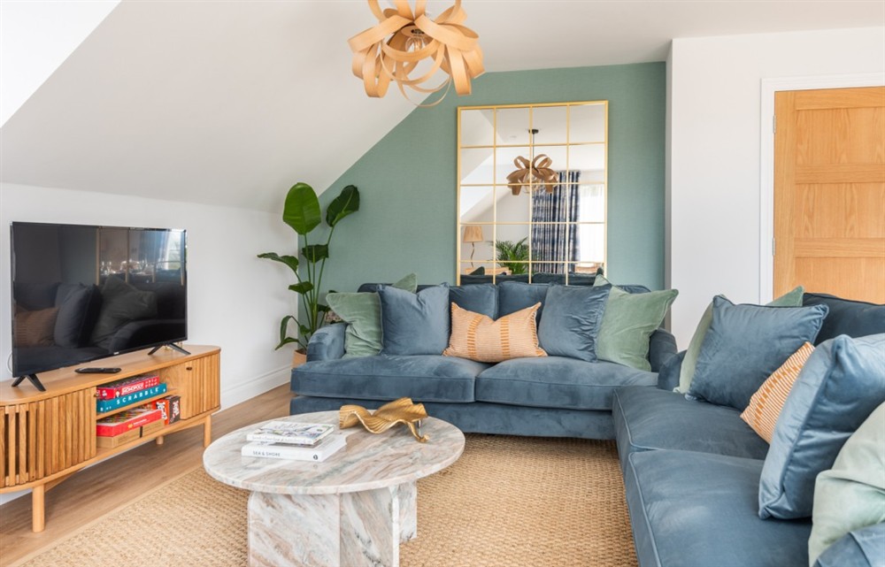 The living area at Bantham Retreat in Thurlestone