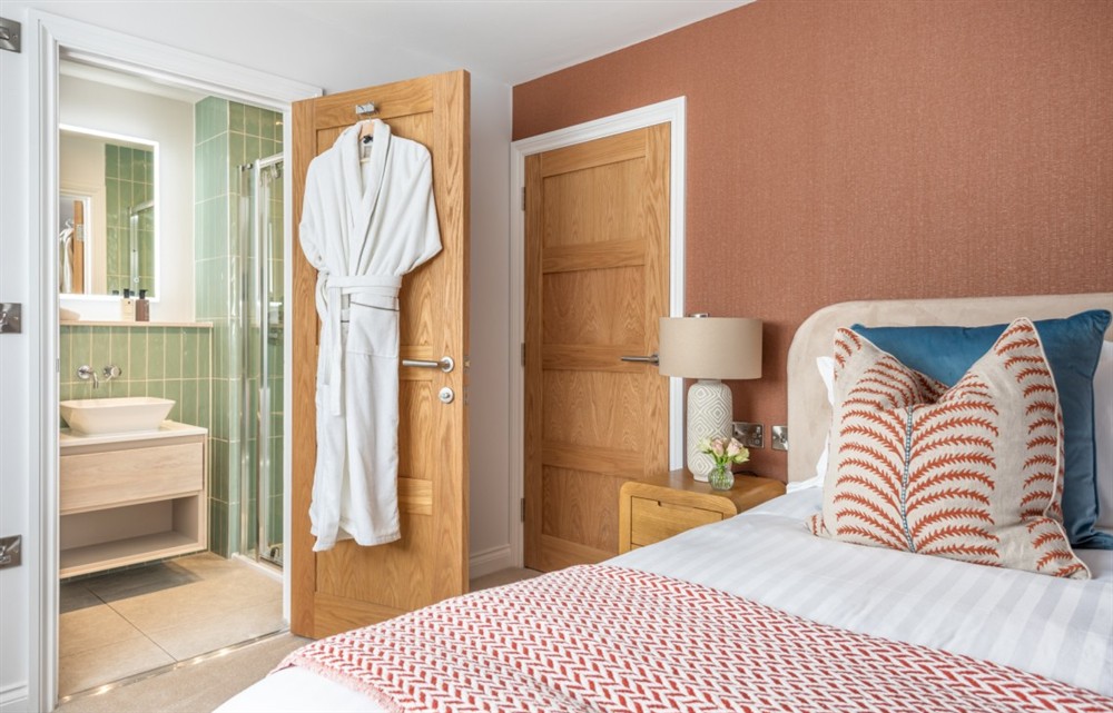 This is a bedroom at Bantham Retreat in Thurlestone