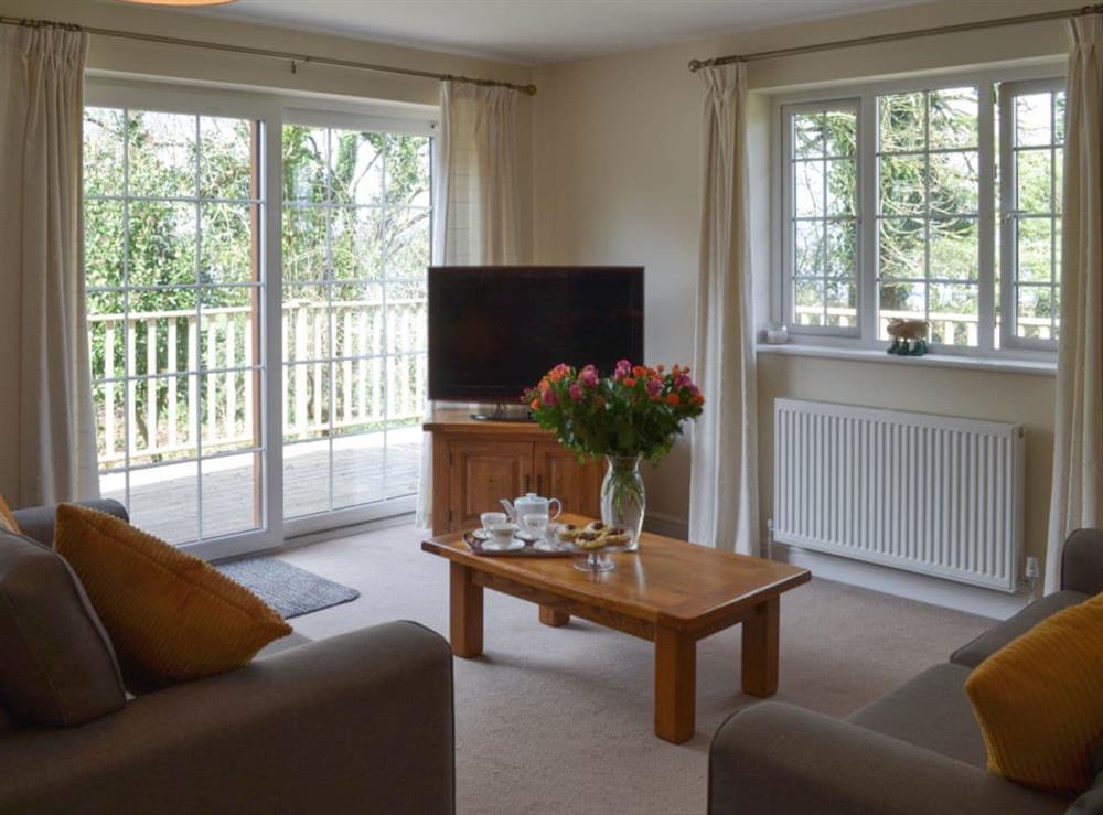 Living room at Bardon Lodge in East Ogwell, near Newton Abbot, Devon