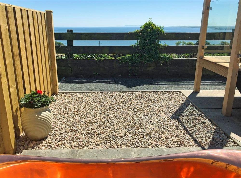 Amazing sea views from the outdoor bath at Little Willow, 