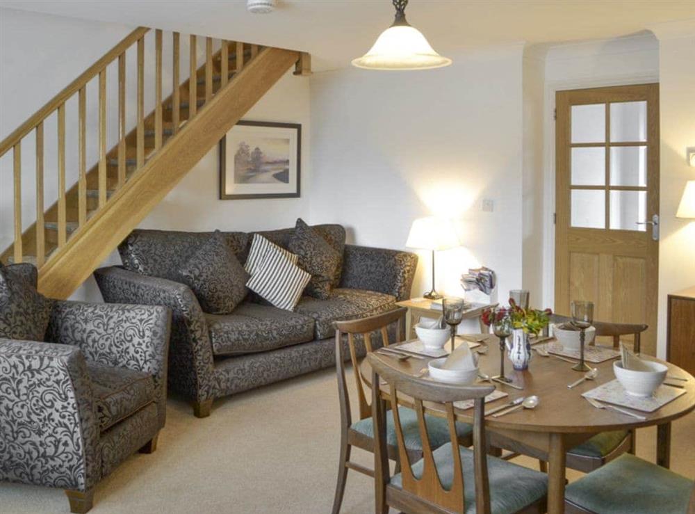 Spacious living and dining room at Barkers Cottage in Ellington, near Druridge, Northumberland
