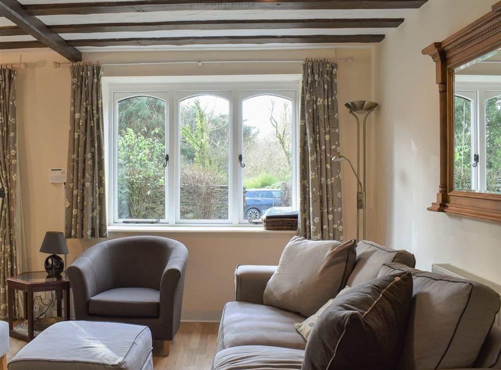 Living area at Barley Cottage in Modbury, Devon