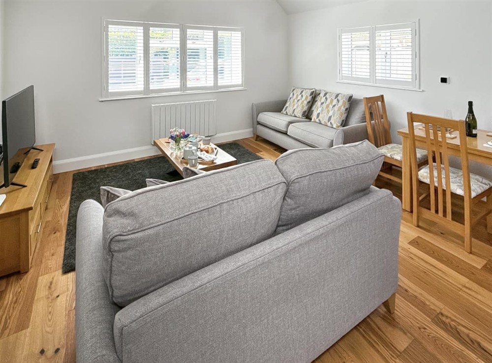 Living area at Barley Cottage in Ryme Intrinseca, Dorset