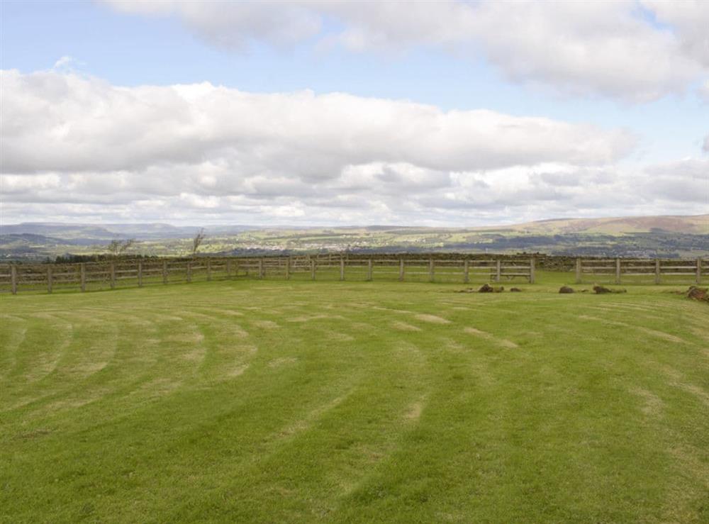 Lovely views over garden towards the Ribble Valley at Barley Heights in Hapton, Lancashire