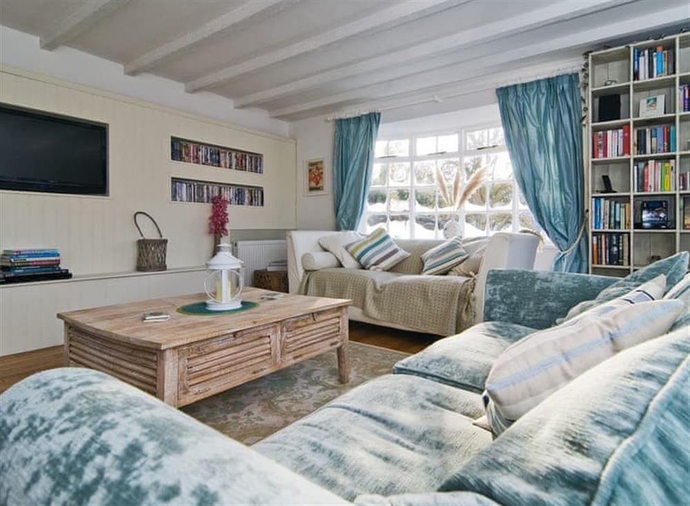 Living room at Barn Cottage in North Cornwall, Watergate Bay & Mawgan Porth