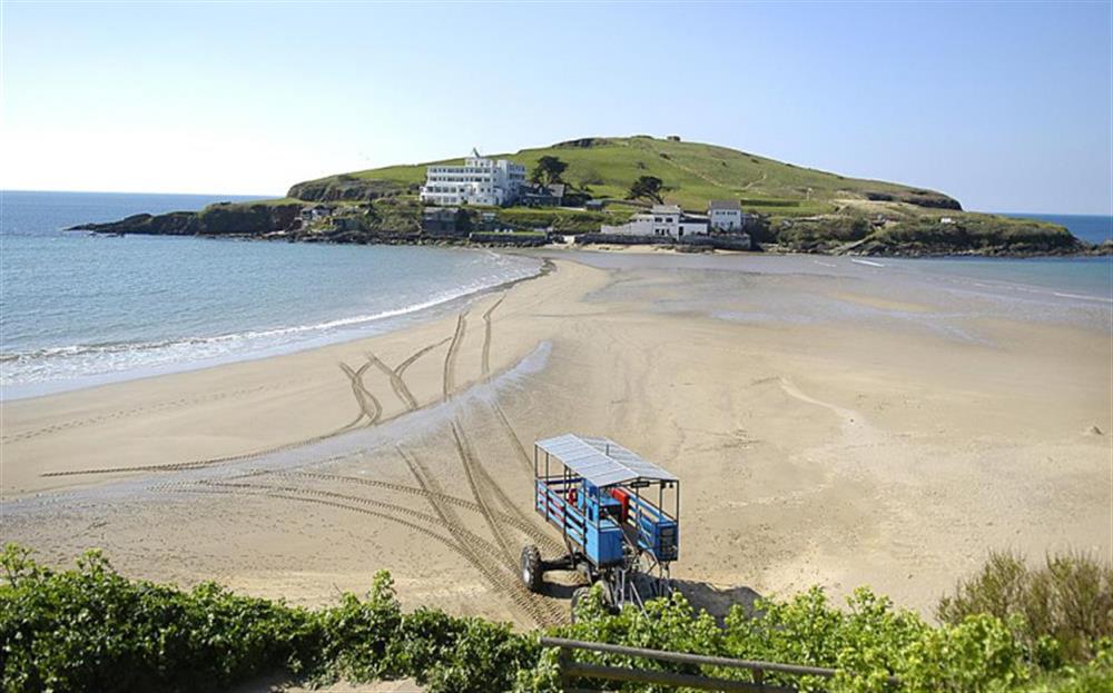 Burgh Island and its fabulous sandy beach at Barn Dipperty in Loddiswell