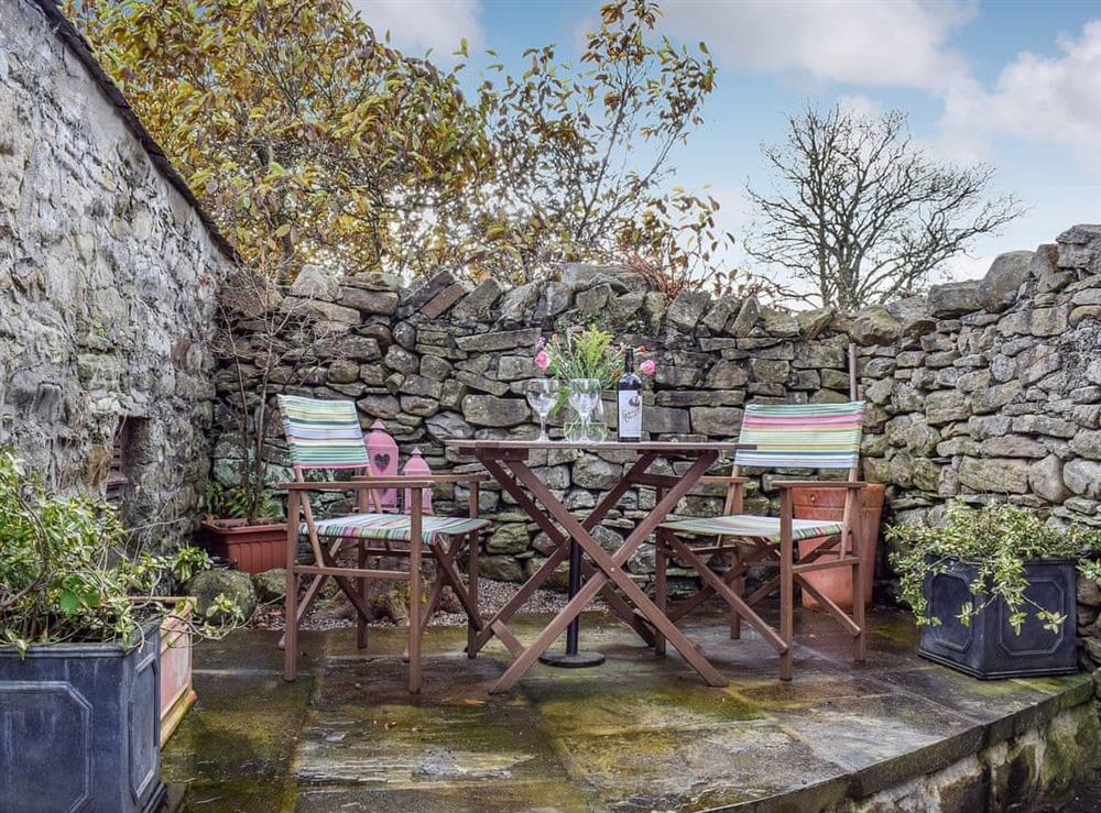 Sitting out area at Barn House in Giggleswick, near Settle, North Yorkshire