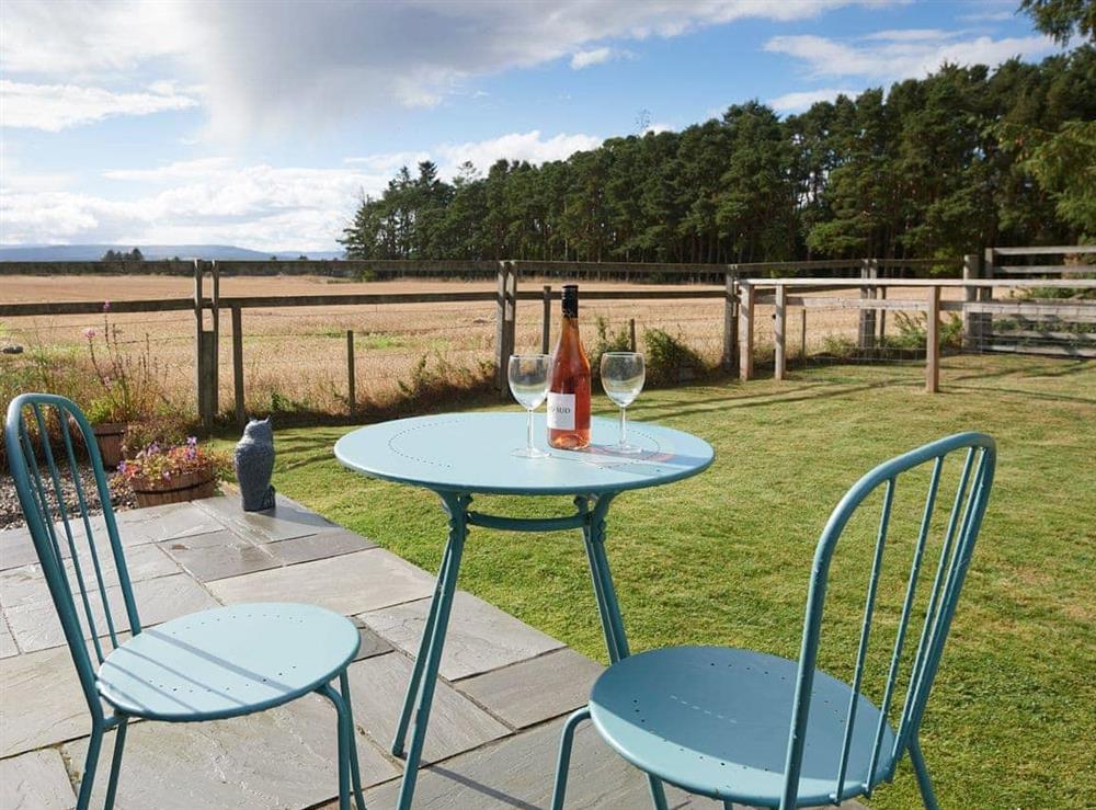 Wonderful views from the patio at Barn Owl Cottage in Newton, near Tain, Highlands, Ross-Shire