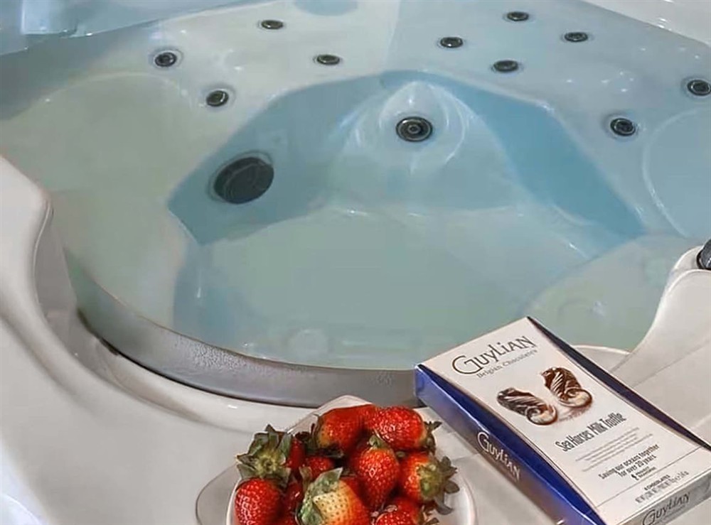 Hot tub at Barn Owl Cottage in Rowley, near Consett, Durham