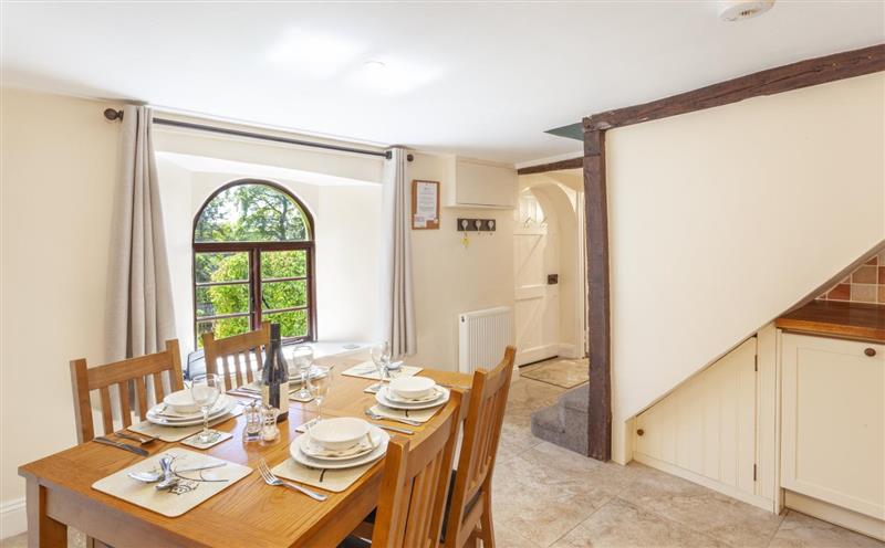 The dining room at Barn Owl Cottage, Wheddon Cross