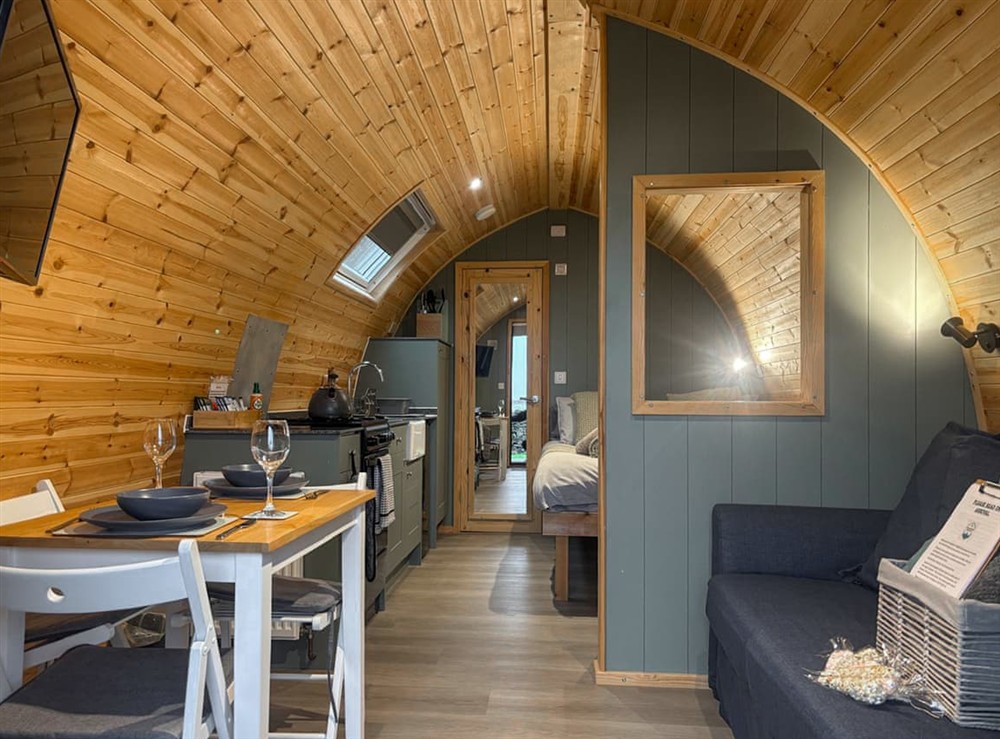 Open plan living space at Barn Owl in Draughton, North Yorkshire