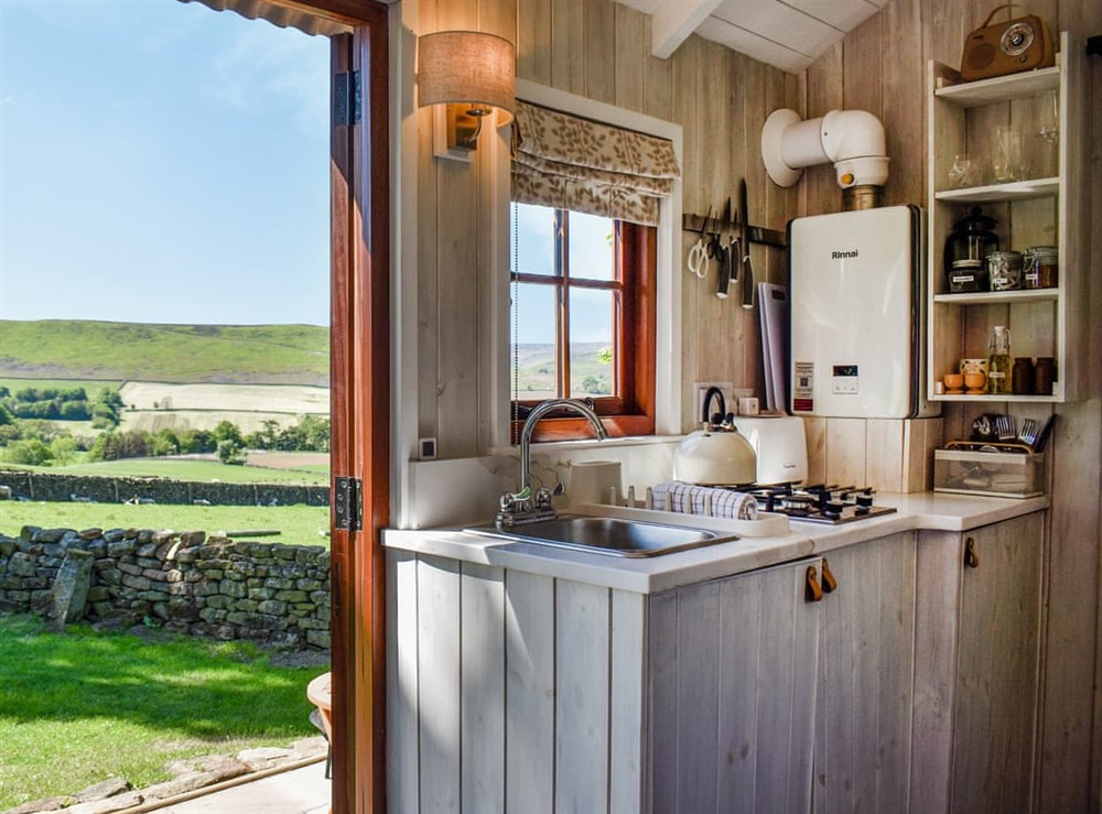 Open plan living space (photo 3) at Barn Owl Hut in Westerdale, near Whitby, North Yorkshire