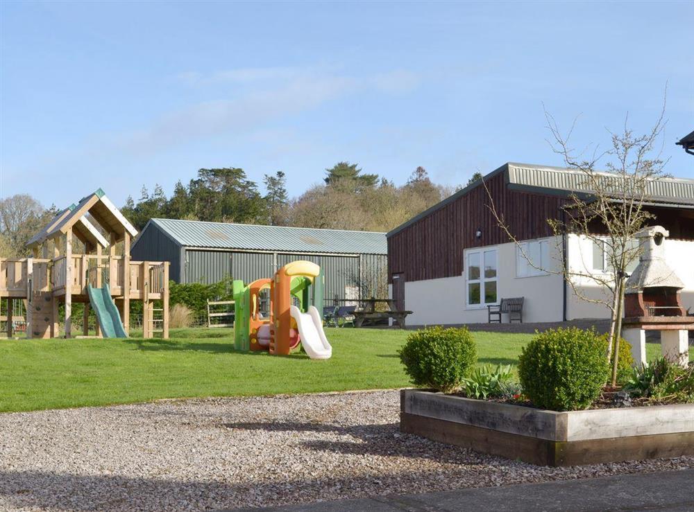 Shared facilities - outdoor recreation facilities and built-in BBQ at Barn Owl in Ipplepen, Nr Totnes., Devon