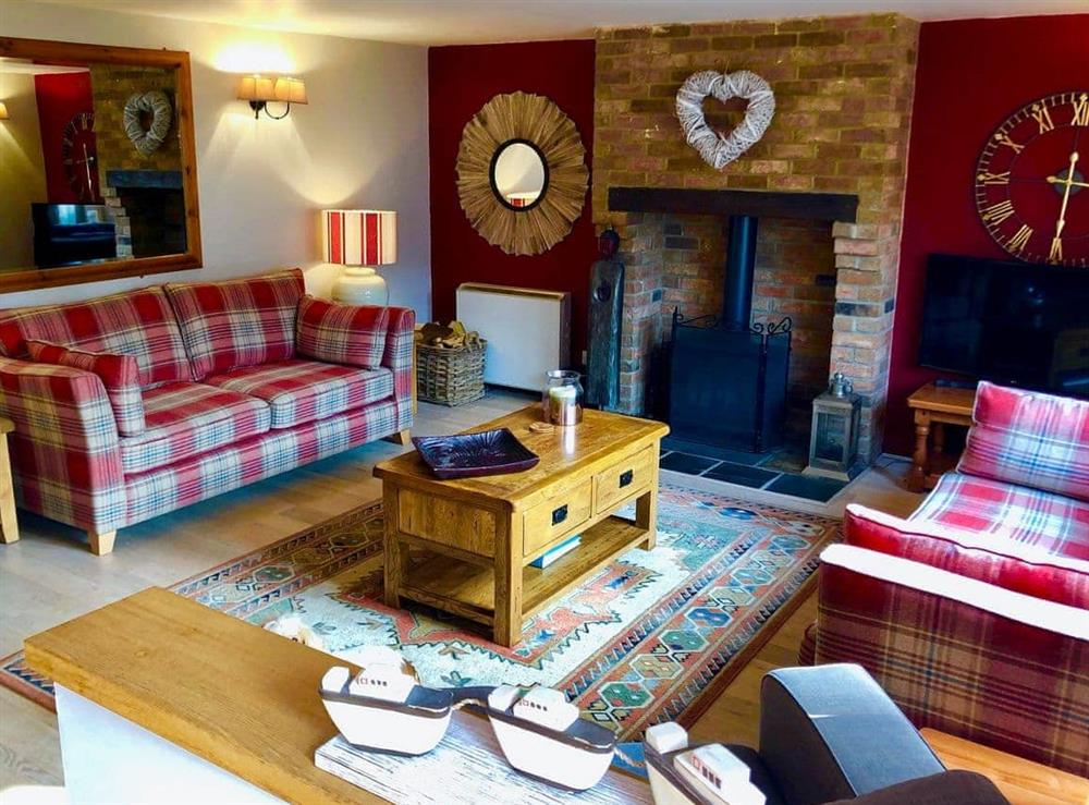 Spacious and comfortable living room at Barn Owl in Ipplepen, Nr Totnes., Devon