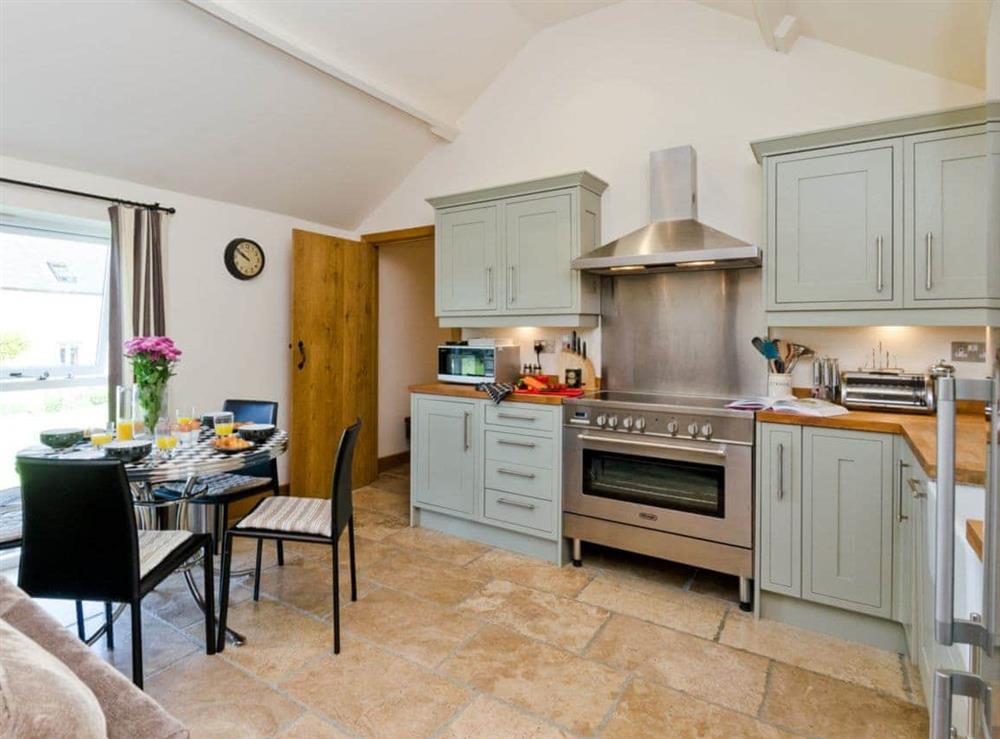 Open plan living space kitchen & dining area (photo 2) at Barn Owl Lodge in near Carsington, Derbyshire