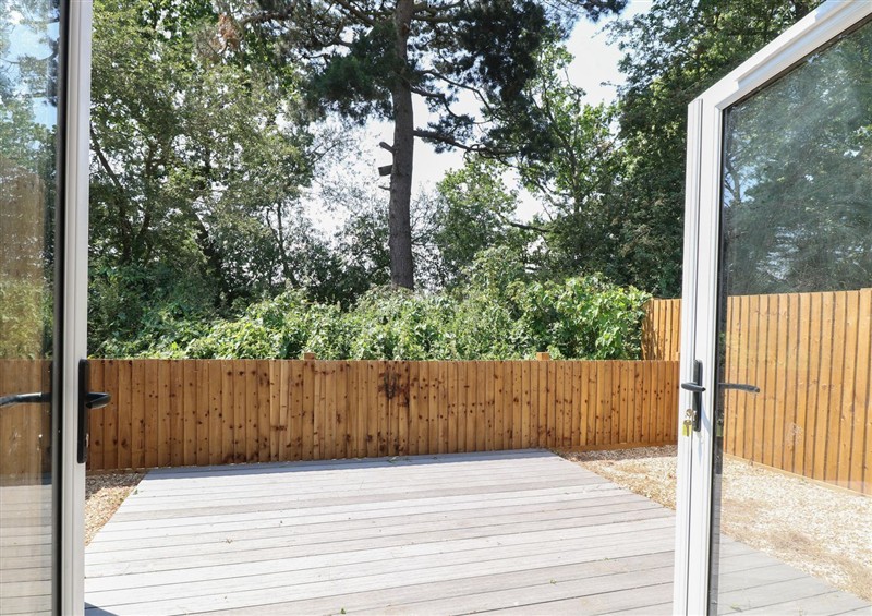 This is the garden at Barn Owl Lodge, Snettisham