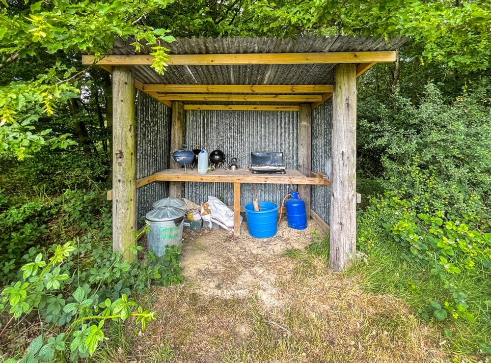 Outdoor eating area at Barn Owl in Shadowhurst, near Ashford, Kent