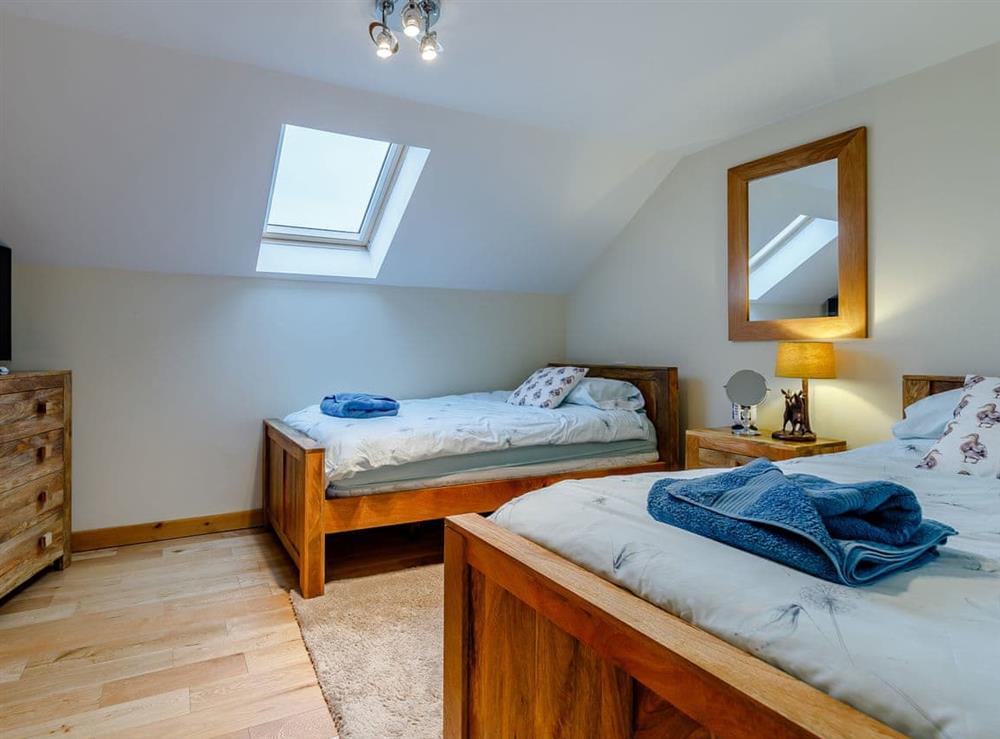 Twin bedroom at Barn View in Clay Cross, Derbyshire