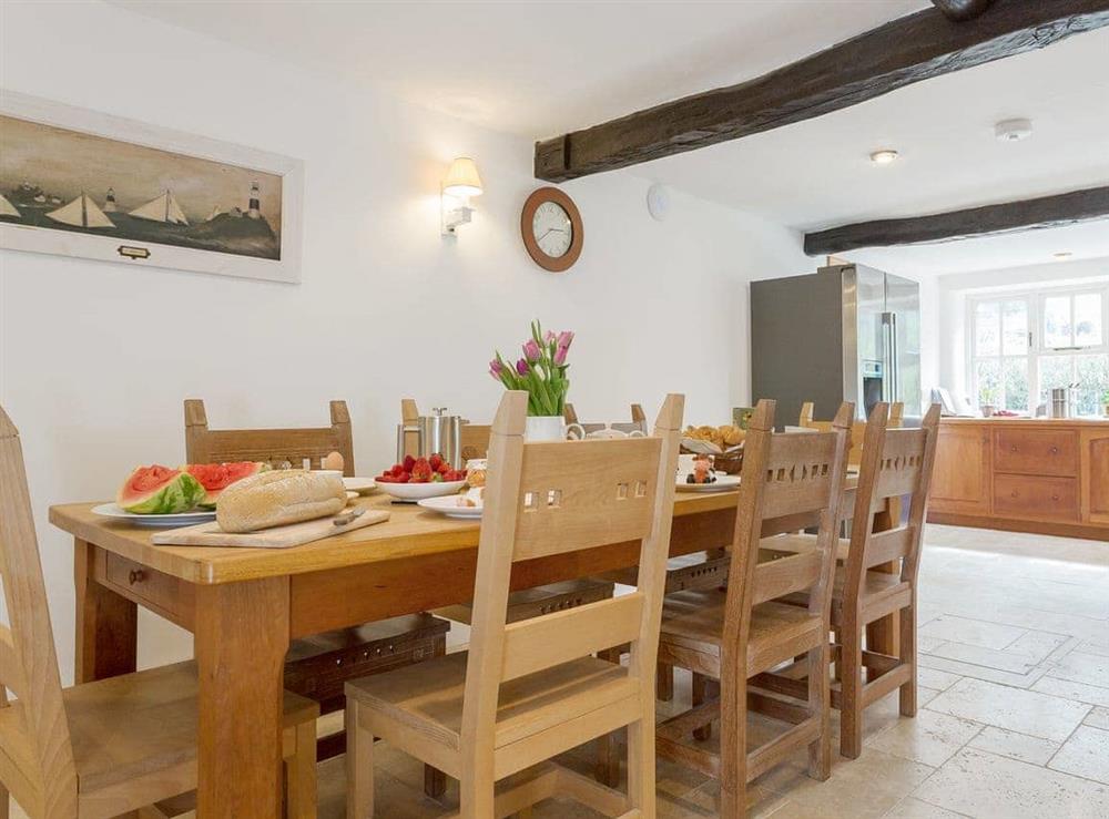 Delightful dining area at Barnacle in Bucks Mills, near Bideford, Devon