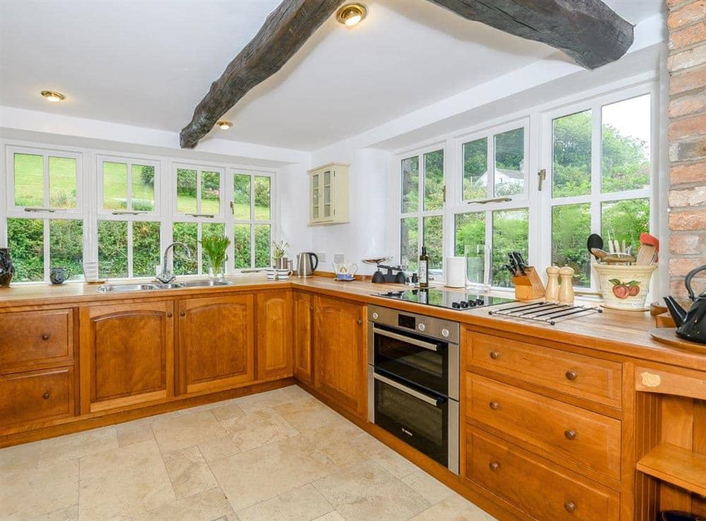 Large, well equipped kitchen/ dining room at Barnacle in Bucks Mills, near Bideford, Devon