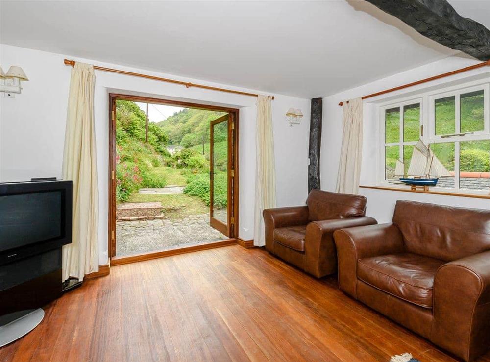 Light and airy living room at Barnacle in Bucks Mills, near Bideford, Devon