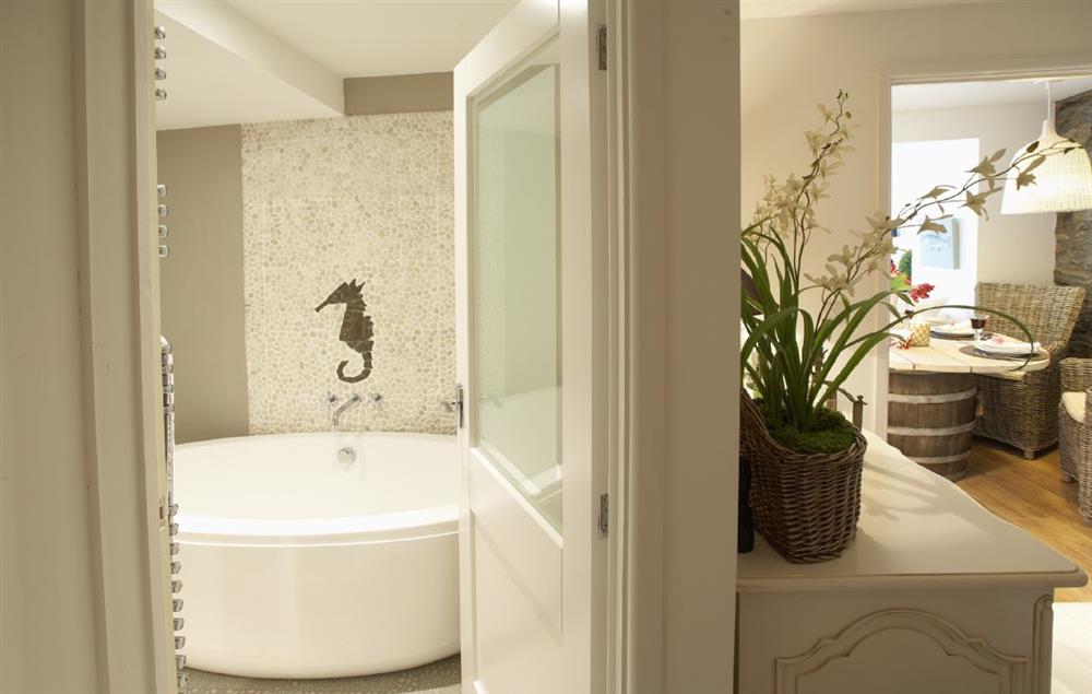 A glimpse of the lovely, freestanding bath