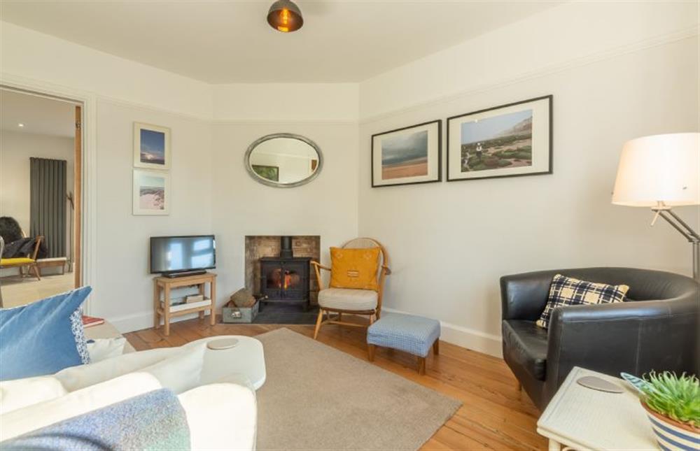Ground floor: Sitting room with wood burning stove at Barnwell Cottage, Holme-next-the-Sea near Hunstanton