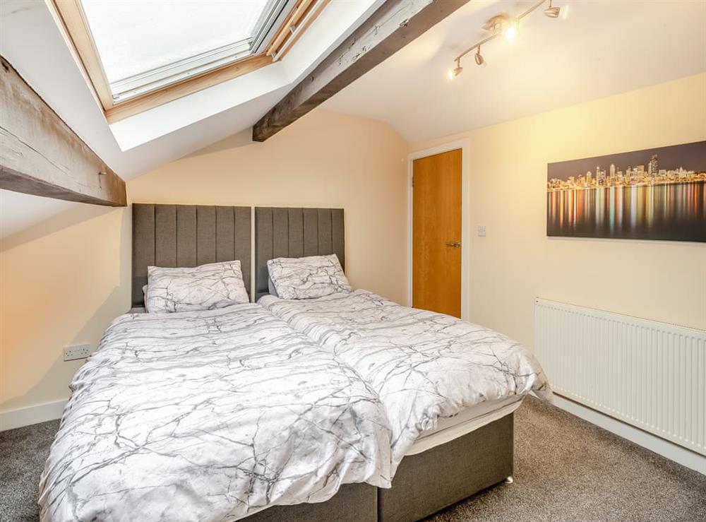 Twin bedroom at Barrowford Flat in Nelson, Lancashire