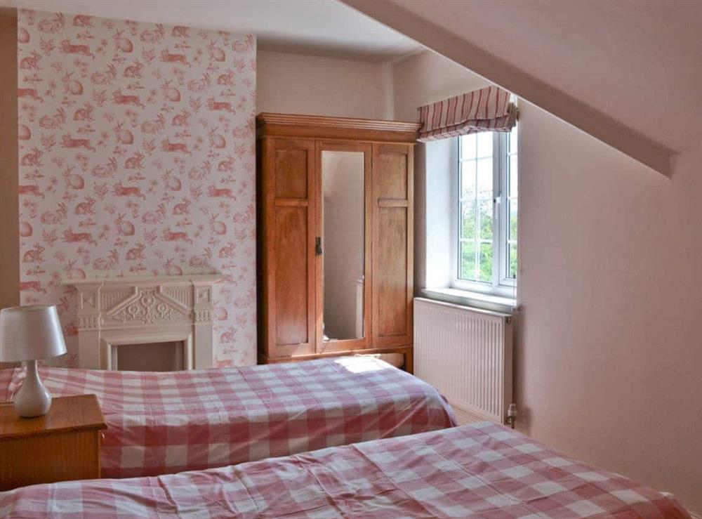 Twin bedroom at Barrowswood Lodge in Cheddar, Somerset