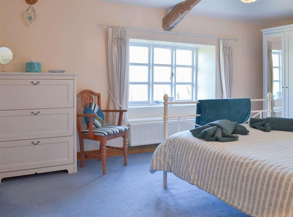 Lovely beamed double bedroom at Barton Cottage in North Petherwin, near Launceston, Cornwall