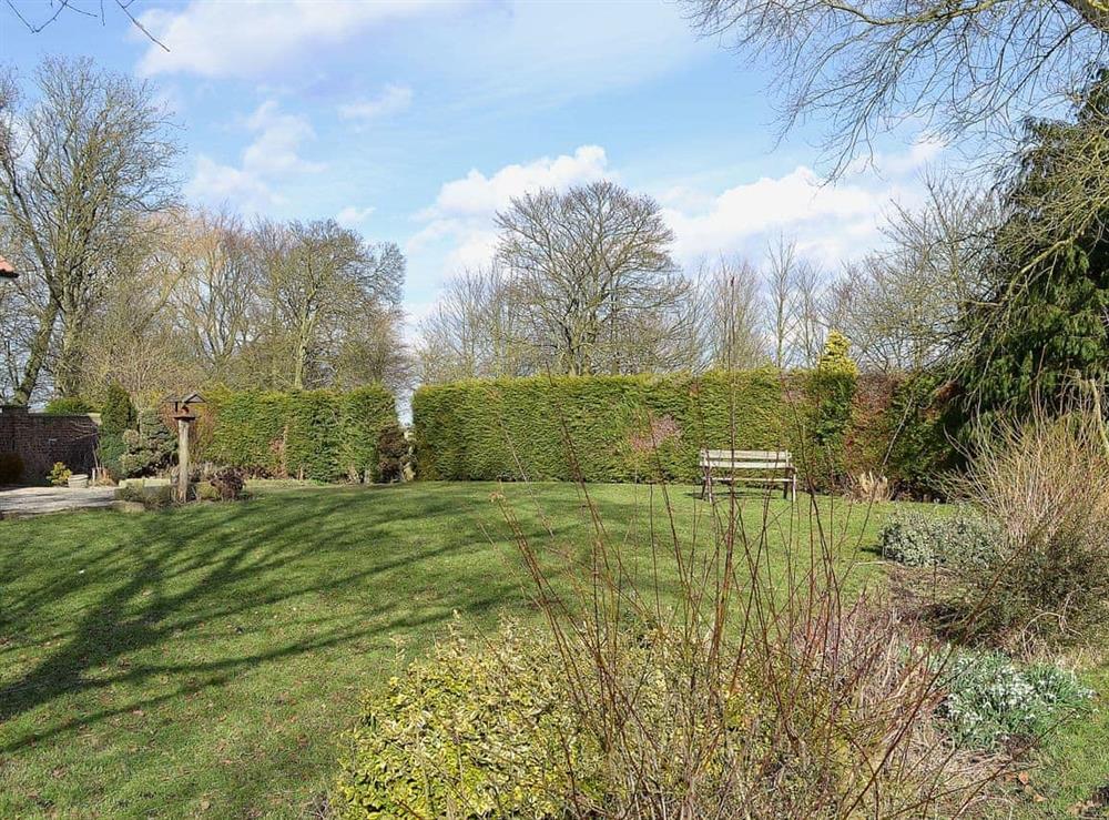 Garden at Baswick Steer in Brandesburton, near Hornsea, North Humberside