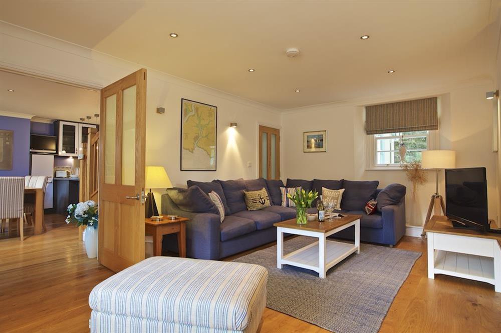 Very comfortable lounge with double sofas and TV with Sky at Batson House in , Salcombe