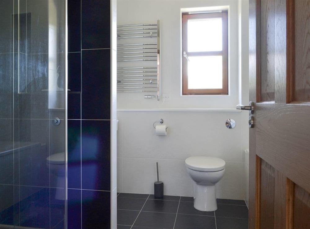 Shower room at Battanropie Lodge in Carrbridge, Inverness-Shire
