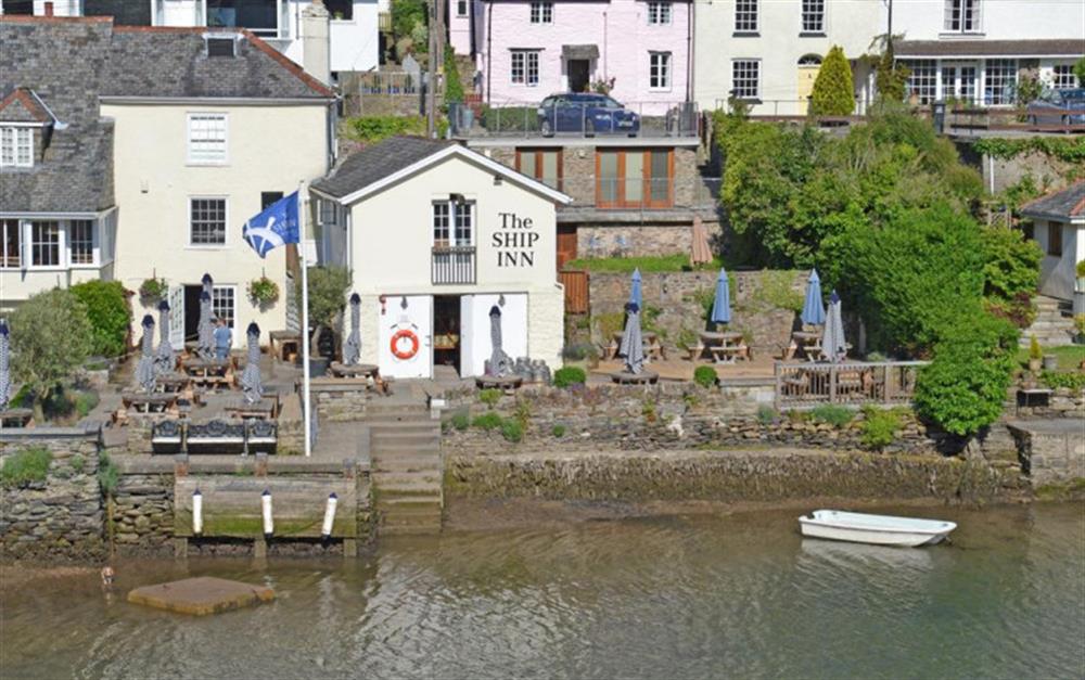 Enjoy a drink at the local waterside pub. at Battery Cottage in Noss Mayo