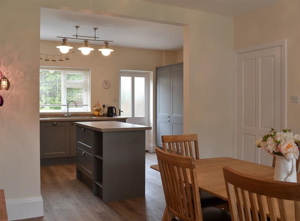 Kitchen and dining area at Baxter House in Scarborough, North Yorkshire