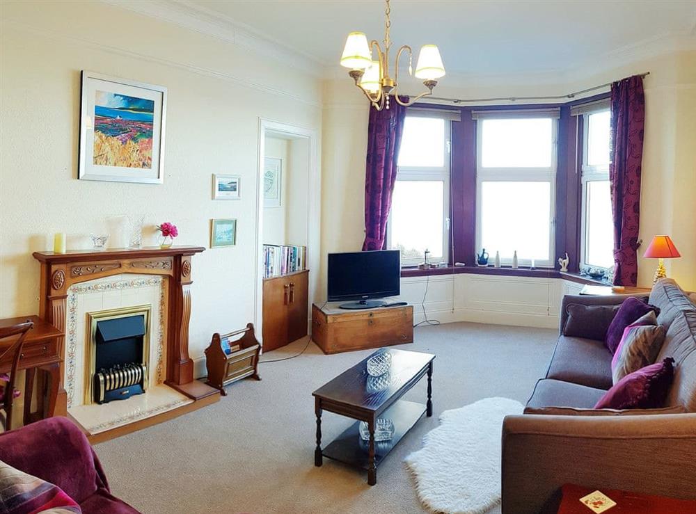 Light and airy living room at Bay Apartment in Rothesay, Isle of Bute, Scotland