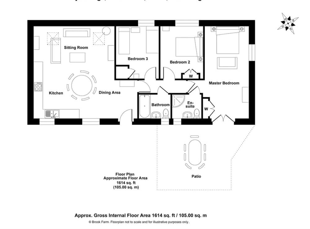 Floor plan at Bay Cottage in Brook, near Brighstone, Isle of Wight
