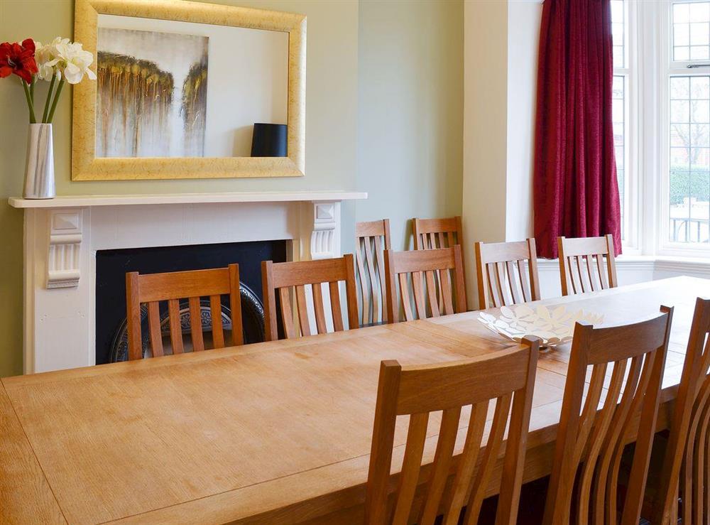 Elegant dining room at Bay House in Filey, North Yorkshire