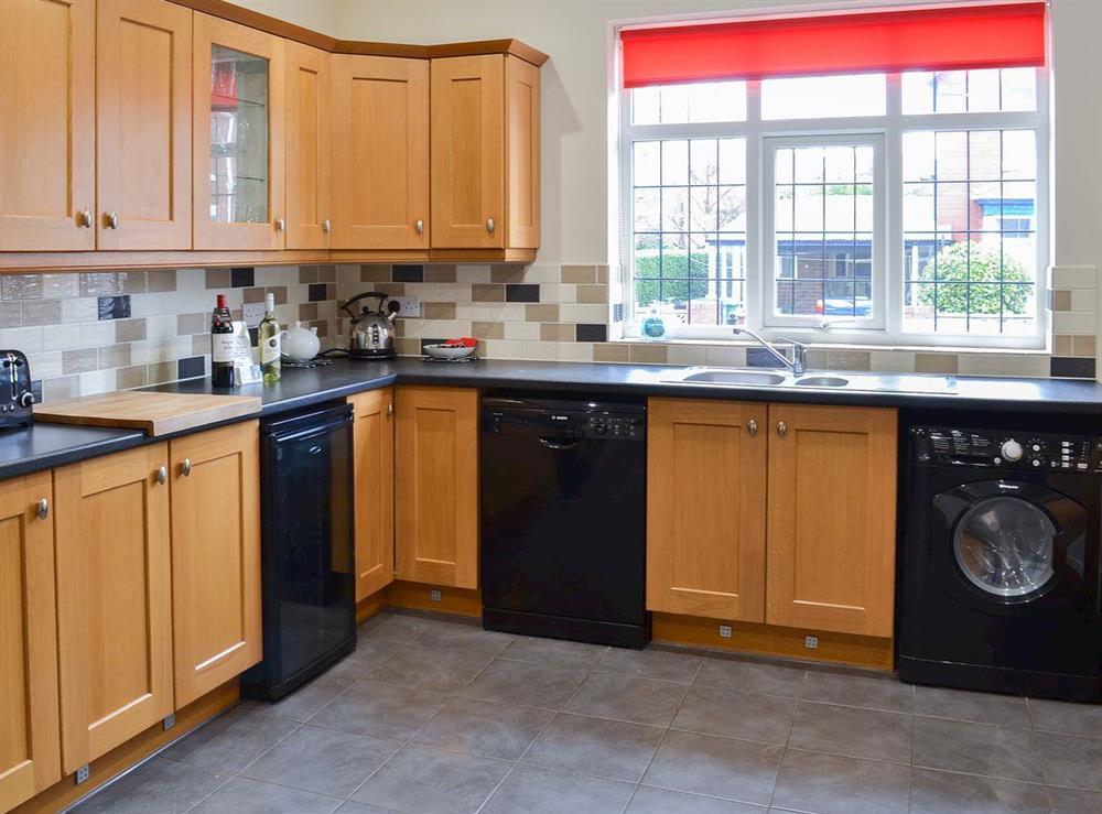 Lovely tile-floored kitchen at Bay House in Filey, North Yorkshire