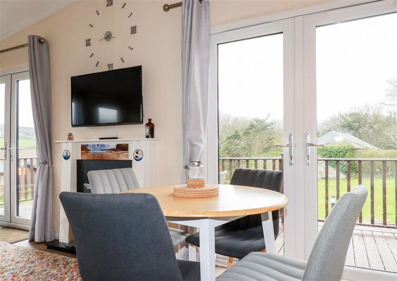 The living area at Bay Lodge, Bossiney near Tintagel